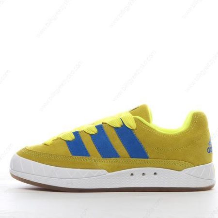 Adidas Adimatic Sko Herre Og Dame ‘Gul Blå Hvid’ Tilbud GY2090