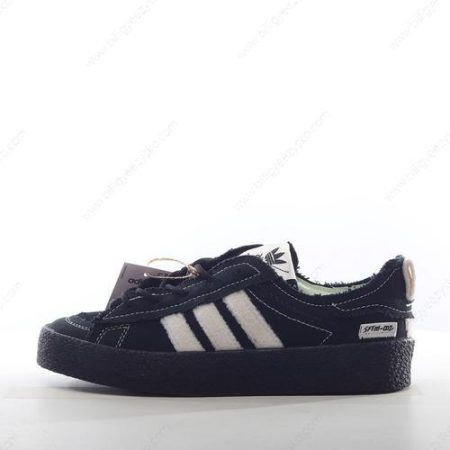 Adidas Campus 80s Song Sko Herre Og Dame ‘Sort Hvid Grøn’ Tilbud ID4791