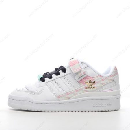 Adidas Forum 84 Low Sko Herre Og Dame ‘Grøn Pink Hvid’ Tilbud FY5119