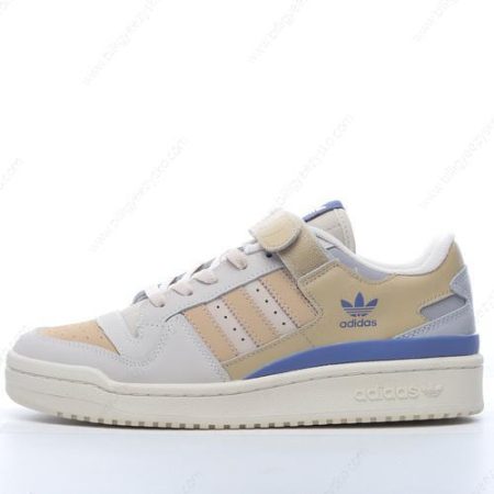 Adidas Forum 84 Low Sko Herre Og Dame ‘Gul Brun Blå’ Tilbud GX4575