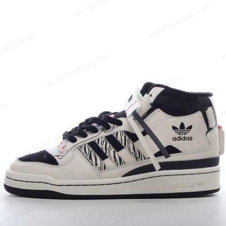 Adidas Forum 84 Mid Sko Herre Og Dame ‘Off White Sort’ Tilbud GX3957