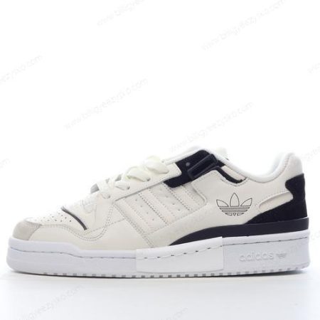 Adidas Forum Exhibit Low Sko Herre Og Dame ‘Off White Sort’ Tilbud H01914