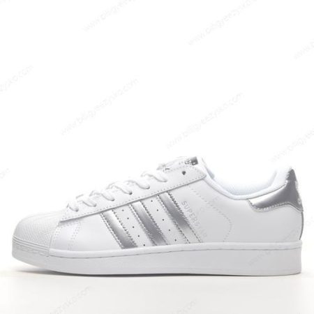 Adidas Superstar Sko Herre Og Dame ‘Hvid Sølv’ Tilbud FX2329