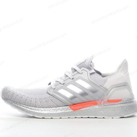Adidas Ultra boost 20 Sko Herre Og Dame ‘Sølv Hvid Orange’ Tilbud FX7992
