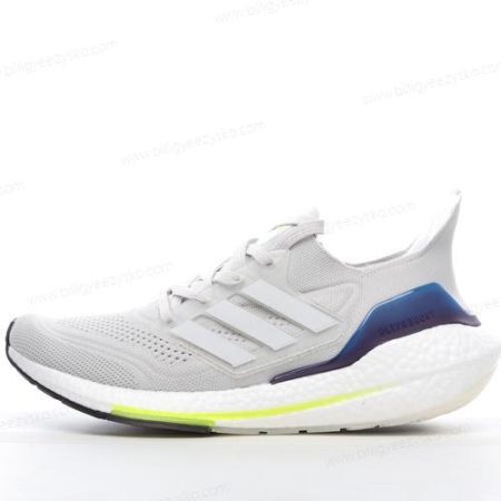 Adidas Ultra boost 21 Sko Herre Og Dame ‘Grå Blå Hvid’ Tilbud FY0371