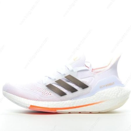 Adidas Ultra boost 21 Sko Herre Og Dame ‘Grå Sort Orange Hvid’ Tilbud S23840
