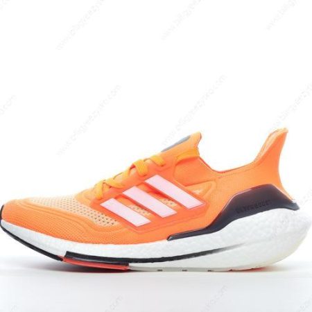 Adidas Ultra boost 21 Sko Herre Og Dame ‘Orange Hvid’ Tilbud FY0350
