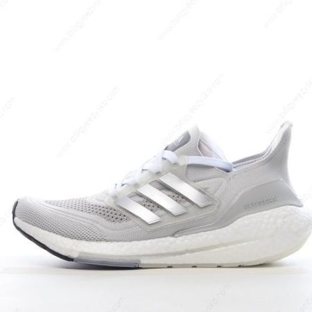 Adidas Ultra boost 21 Sko Herre Og Dame ‘Sølv Grå Hvid’ Tilbud GV7724