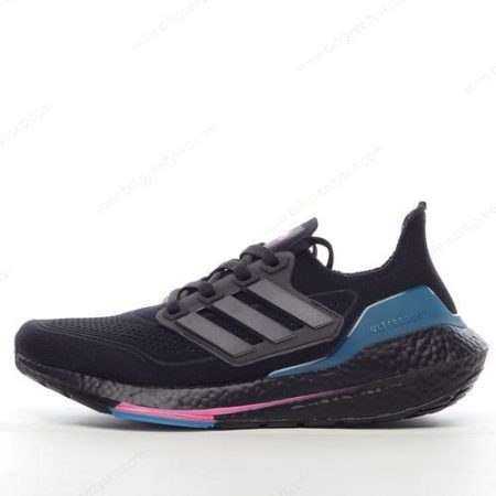 Adidas Ultra boost 21 Sko Herre Og Dame ‘Sort Blå Pink’ Tilbud FZ1921